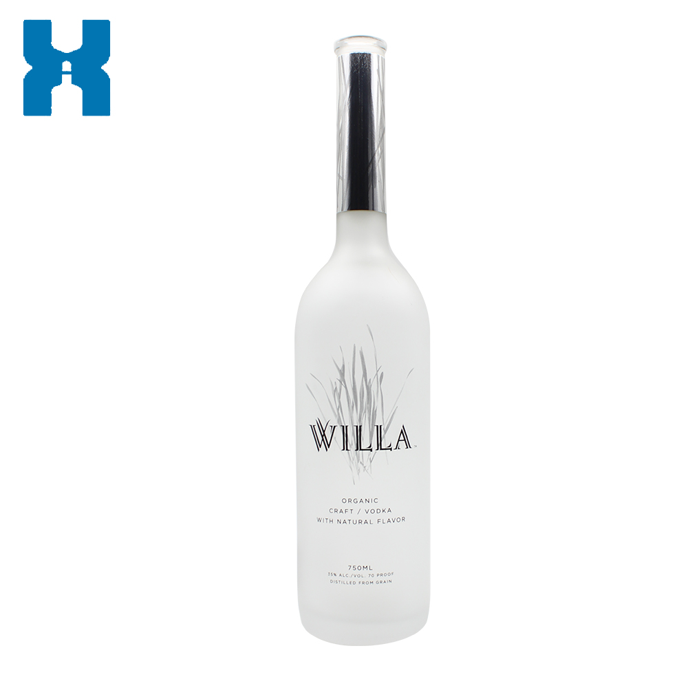 Frosted Customized 750ml Vodka Glass Bottle