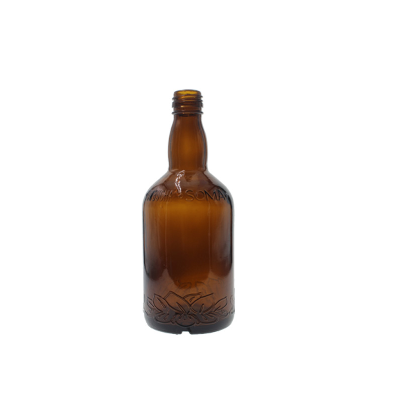 500ml Amber Glass Bottle for Beer Empty Glass Bottle
