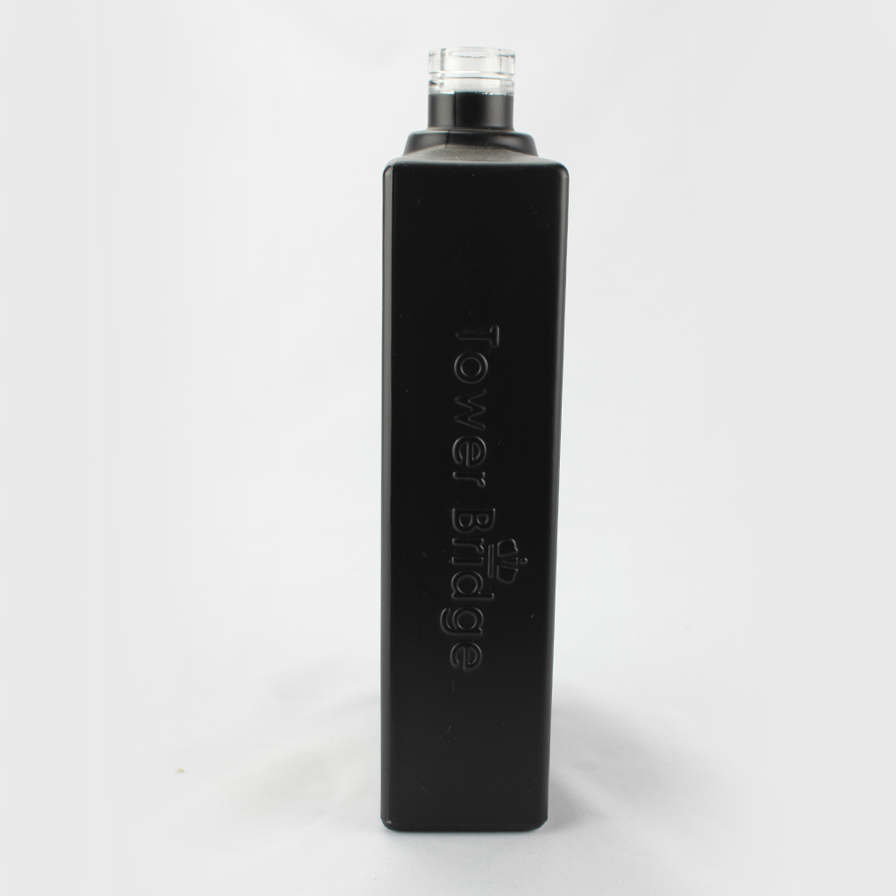 Glossy Black Printing 1L Vodka Glass Bottle